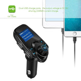 Bluetooth FM Transmitter Receiver Radio Adapter Car Kit With 5V 2.1A USB Car Charger MP3 Player Support TF Card USB Flash Drive [&lt;lun&gt;]