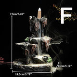 Retro Handmade Ceramic Backflow Incense Burner Home Decor Incense Holder Buddhist Crafts +60 Incense Cones