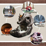Ceramic Incense Burner for Smoke Backflow Like Water Streaming Down Art Craft Incense Cone Furnace Home Decor