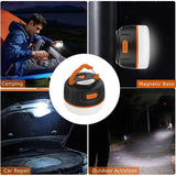 LED Camping Lantern, Portable USB Rechargeable Camping Tent Light/Power Bank 5200mAh 2 in 1 Design, IP65, Magnet Base, 5 Light Modes - Survival Kit for Emergency, Hurricane, Power Outage（1-2 pack）