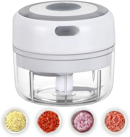 2021 New Upgrade Smart Electric Mini Food Garlic Vegetable Chopper Meat Grinder Crusher Press for Nut Fruit Rechargeable Onion Multi-function Processor Kitchen Accessories Tools [<lun>]