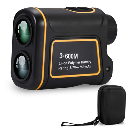 Golf Range Finder 656Yards, USB Rechargeable Rangefinder with Flag Pole Lock Range Speed Scan Mode for Hunting Golf Course Hiking Climbing, Compact Laser Rangefinder Easy to Use for Outdoor [<lun>]