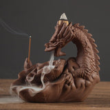 Retro Handmade Ceramic Censer Backflow Incense Burner Home Decor Incense Holder Buddhist Crafts