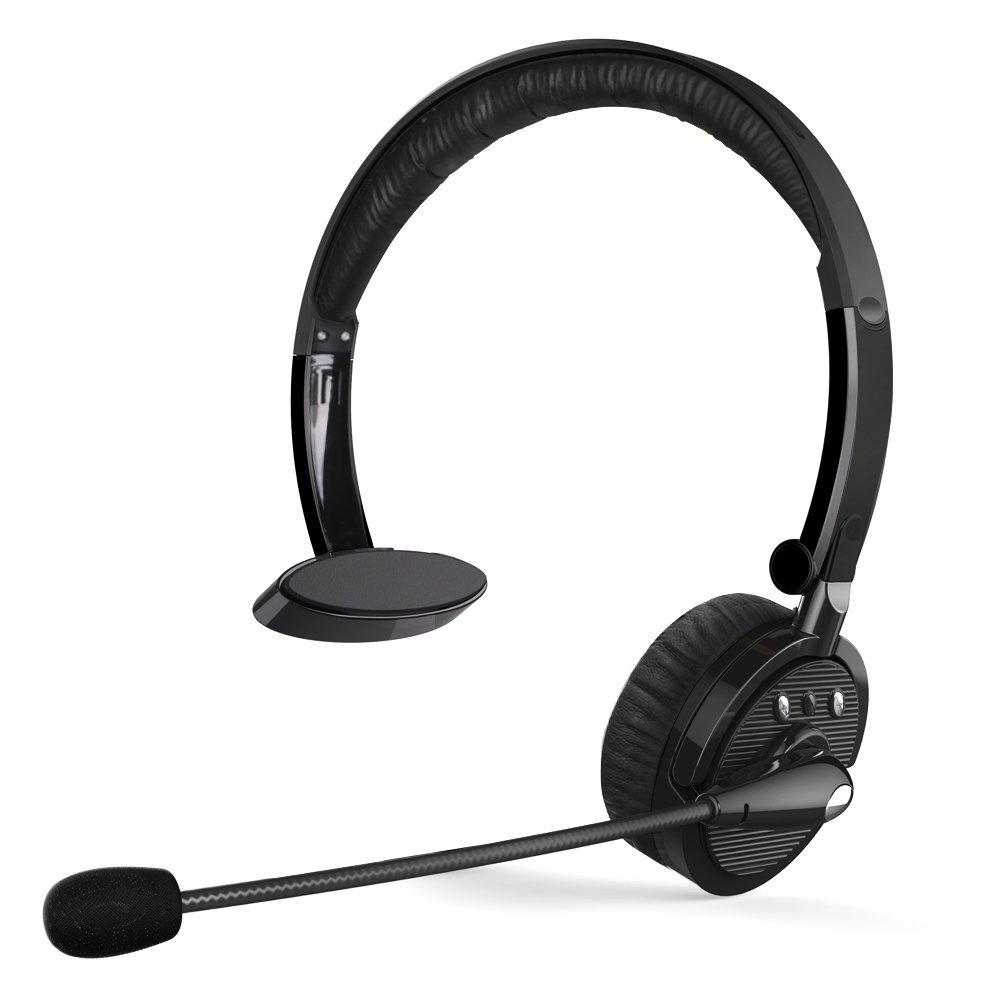 Bluetooth Headphones for Cell Phone, Skype, Truck Driver, Call Center Stylish Wireless Bluetooth V2.1 Bluetooth Headphones with Microphone Headset Boom Mic Bluetooth Noise-canceling Headphone for Trucker Drivers