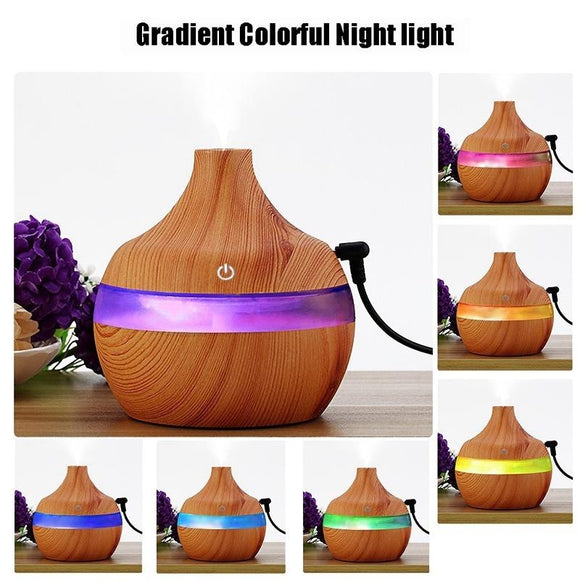 Premium Essential Oil Diffuser Quiet Humidifier Natural Home Fragrance Diffuser with 7 Color Light and Easy to Clean