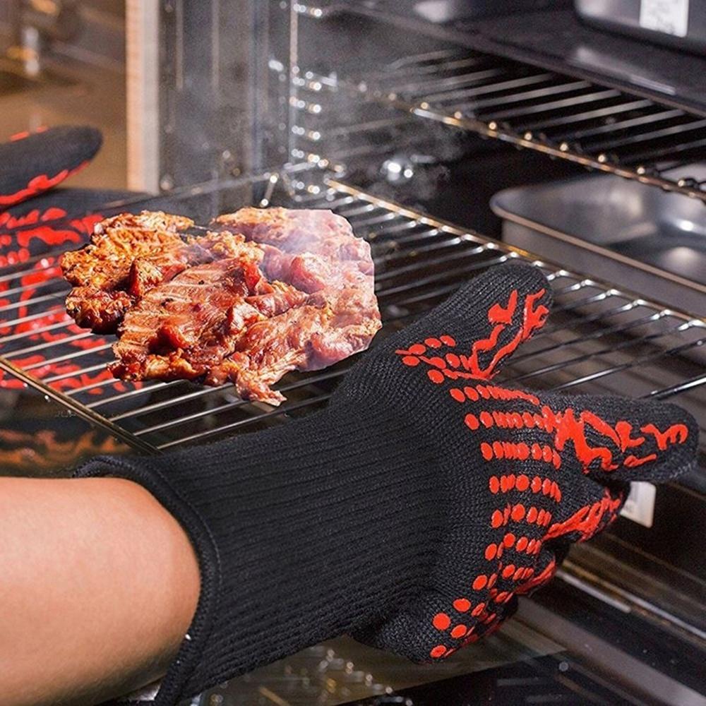 BBQ Gloves 1472℉ Extreme Heat Resistant Grill Gloves Insulated Oven Mitts with L5 Cut Resistant for Cooking, Baking,Cutting, Welding, Smoker Fireplace