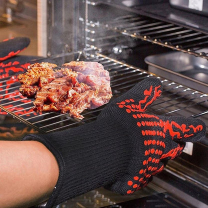 BBQ Gloves 1472℉ Extreme Heat Resistant Grill Gloves Insulated Oven Mitts with L5 Cut Resistant for Cooking, Baking,Cutting, Welding, Smoker Fireplace