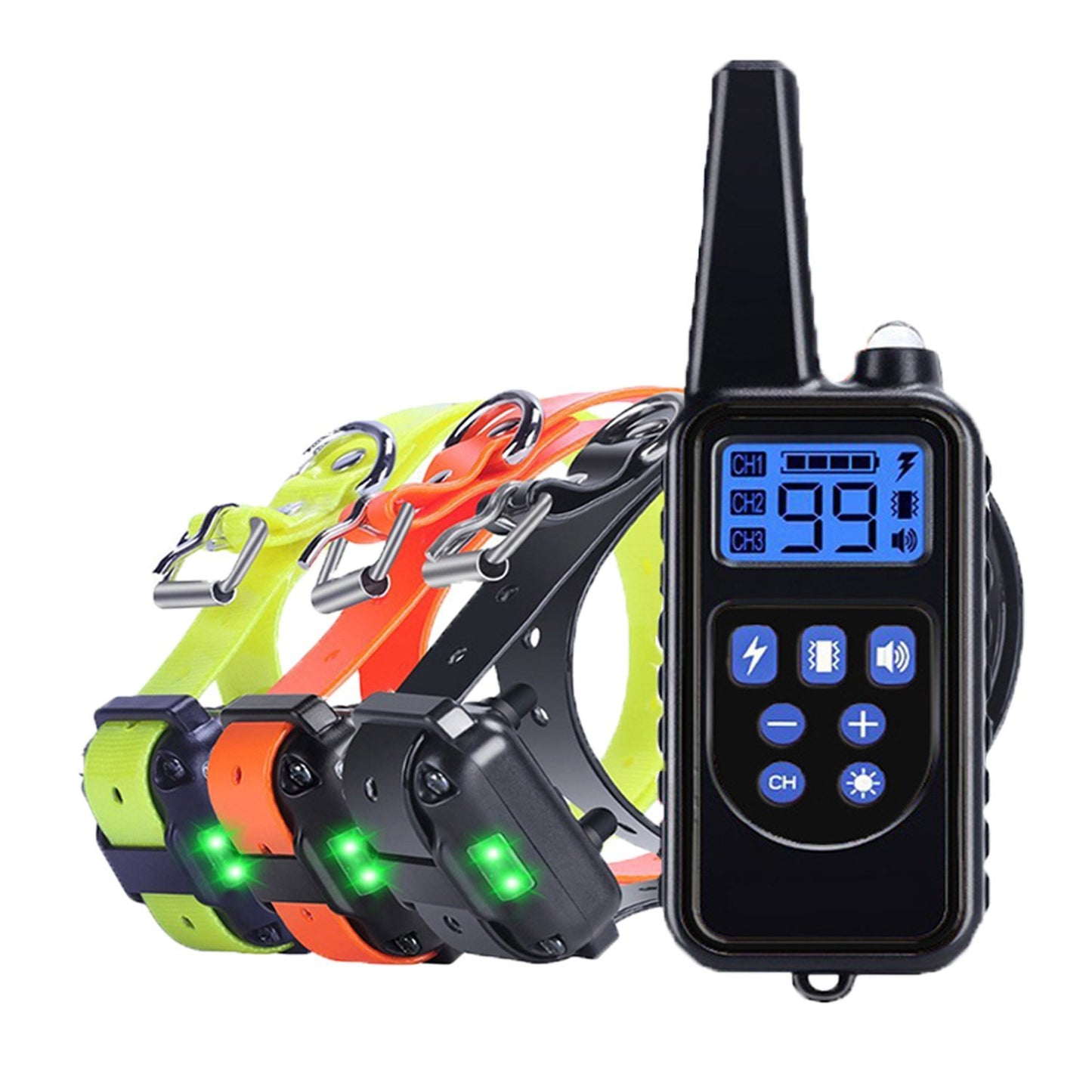 2021 New Remote Dog Training Collar Rechargeable and Rainproof 800M LCD Electric Pet Dog Shock Collar with Beep Vibration and Shock Electronic Collar belt for 2 Dogs Trainer (2PCS Receiver)