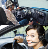 Office Headset with Microphone,12hrs Talking Time Trucker Wireless Bluetooth Headphones, Noise Cancelling Headset for Cell Phone,Computer,Call Center,Study Online