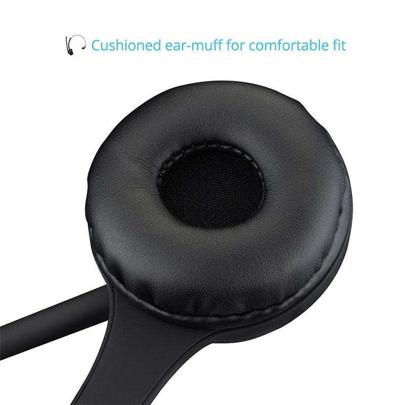 Upgraded Professional Bluetooth Headset BTH-068 Wireless Headphone Black Headband UP To 12 Hours Hands Free For Drivers (Color: Black) [<lun>]