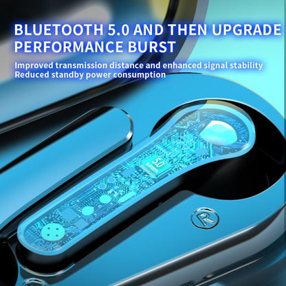 TWS Bluetooth 5.0 Mini Bluetooth Headphones Wireless Music Earpieces Waterproof Surround Sound for Smartphone Pad Laptop