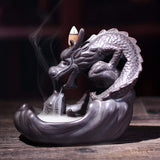 Ceramic Incense Burner for Smoke Backflow Like Water Streaming Down Art Craft Incense Cone Furnace Home Decor