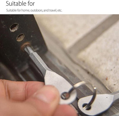 Hot Sale 2 Keys Stainless Keychain Pocket Tool Screwdriver Set EDC Outdoor Multifunction Fashion [<lun>]