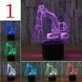 3D Lamp LED Table Switch Touch Remote Night Light Man Boys Birthday Decor Gifts
