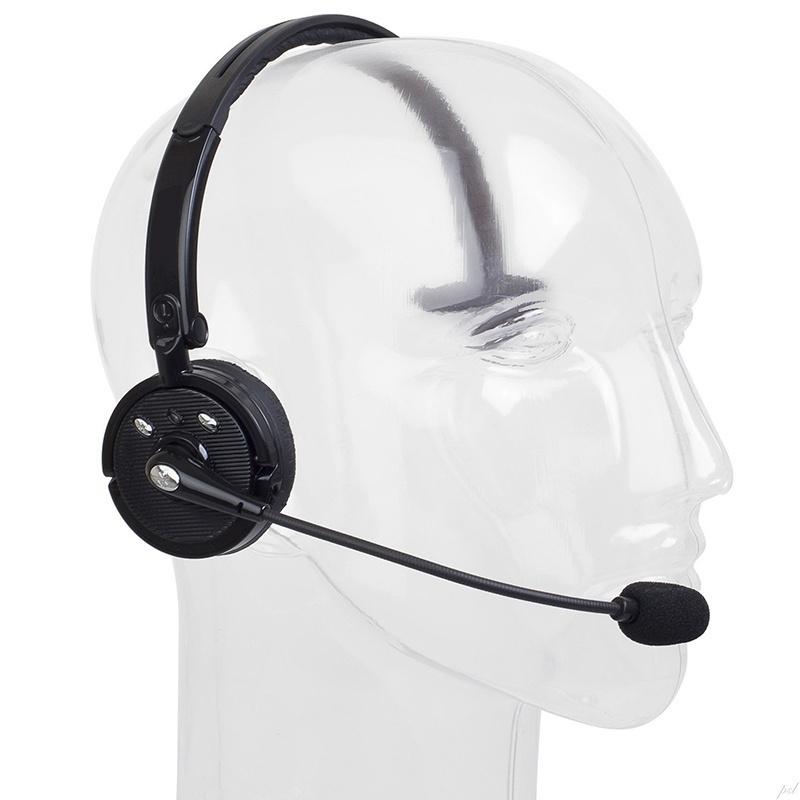 Pro Trucker Bluetooth Headset/Cell Phone Headset with Microphone, Office Wireless Headset, Over the Head Earpiece, On Ear Car Bluetooth Headphones for Cell Phone, Skype, Truck Driver, Call Center [<lun>]