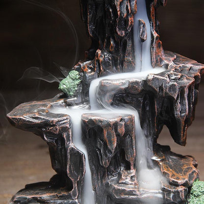 Alice Incense Holder Waterfall Incense Burner, Home Decor Aromatherapy Ornament,Handmade gifts can help sleep +  20 Backflow incense cones [<lun>]