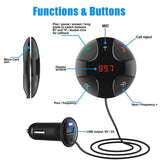 Wireless Bluetooth FM Transmitter Car Kit  MP3 Player &amp; USB Charger [&lt;lun&gt;]