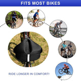 Exercise Bike Seat Cover - Large Wide Foam &amp; Gel Padded Bicycle Saddle Cushion for Women Men Everyone, Bicycle Seat Cover for Exercise Bike Spin Bike Cruiser Bike Indoor Cycling