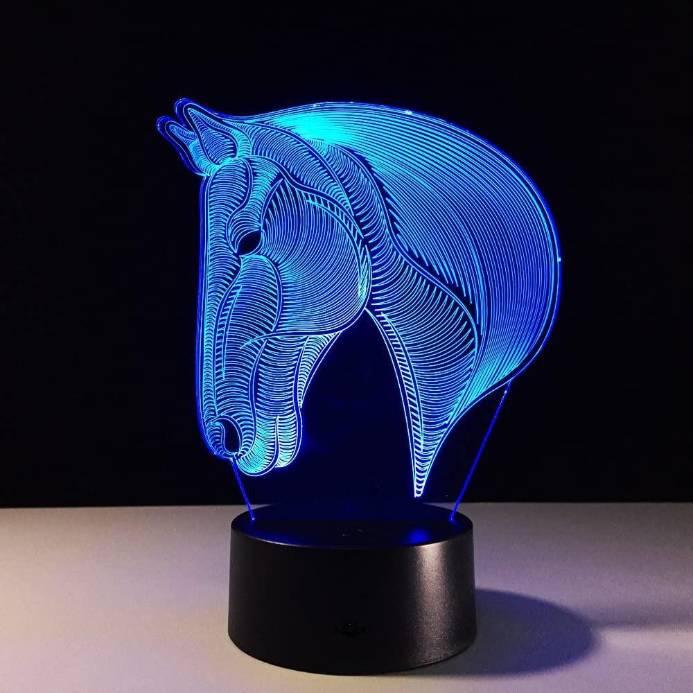 2020  Exquisite Creative 3D Lamp Acrylic Optical Illusion Visual Led Night Light 7 Colors for Home Decor