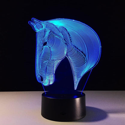 2020  Exquisite Creative 3D Lamp Acrylic Optical Illusion Visual Led Night Light 7 Colors for Home Decor