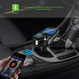 Bluetooth FM Transmitter Car Mp3 Player with Car Charger 3.1A LED Mini 2 USB Car Charger for Smartphone Pad