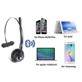 Office Headset with Microphone,12hrs Talking Time Trucker Wireless Bluetooth Headphones, Noise Cancelling Headset for Cell Phone,Computer,Call Center,Study Online