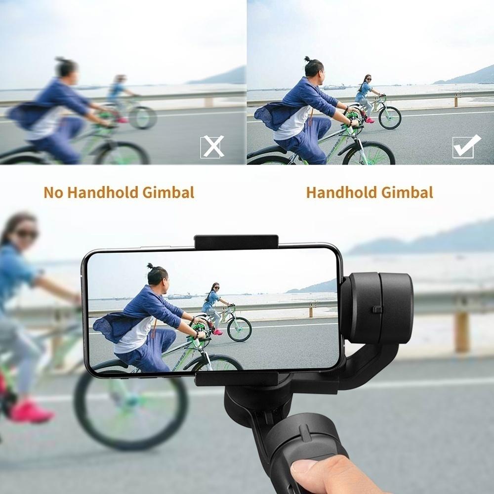 H4 Handheld Gimbal Stabilizer, 3-Axis Motorized Stabilizer with Sport Inception Mode Face Object Tracking, Universal 360 Degree Handheld Anti-shaking Outdoor Live Broadcast Phone Gimbal Stabilizer Stabilizer for Vlog Youtuber Live Video Record