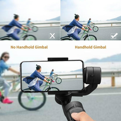 H4 Handheld Gimbal Stabilizer, 3-Axis Motorized Stabilizer with Sport Inception Mode Face Object Tracking, Universal 360 Degree Handheld Anti-shaking Outdoor Live Broadcast Phone Gimbal Stabilizer Stabilizer for Vlog Youtuber Live Video Record