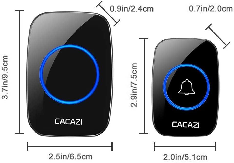 Wireless Doorbell, Waterproof Door Bell Chime Kit Includes Push Button Transmitter and Plug-In Receiver,Over 1000 feet Range,36 Melodies,CD Quality Sound and LED Flash