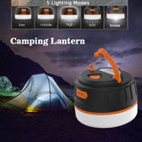 Camping Lights, LED Tent Light with Power Bank 5200mAh, USB Camping Lantern Rechargeable Ultra Bright LED Emergency Camping Light for Tents