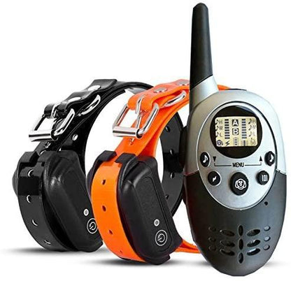 2021 New 1000 Yards Dog Training Collar with Remote, Rechargeable and Waterproof with 3 Dog Training Modes Static Shock/Vibration/Beep for Medium or Large Dog with White Backlight LCD Screen [<lun>]