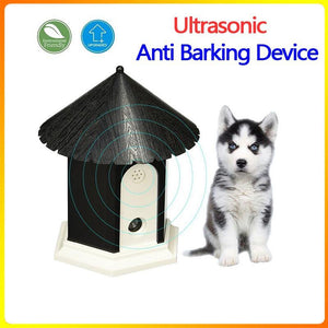 New Ultrasonic Outdoor Anti Barking Deterrent - Bird House Shaped Sonic Bark Controller by HappyHapi, Small Size, Household Training Tool, No Harm To Pets, Plant, Human