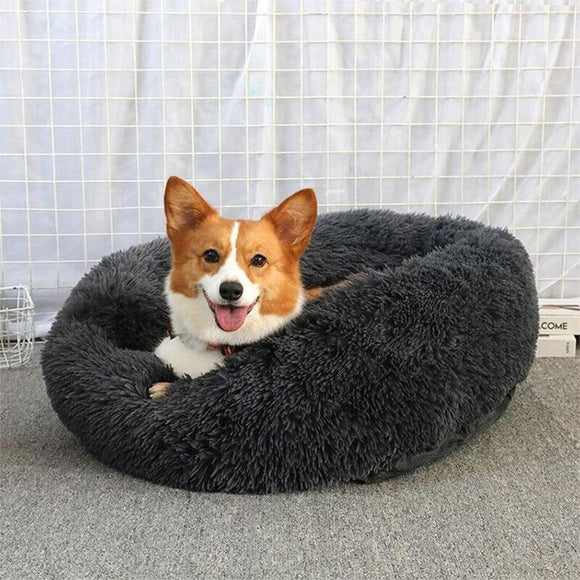 New Comfortable Fluffy Extra Large Dog Beds Sofa Washable Round Dog Pillow Cushion Pet Bed for Large Extra Large Dog