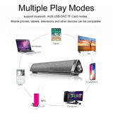 16inch Sound Bars, 10W Soundbar Portable Wireless Bluetooth 5.0 Speaker for PC,Phone,Tablet,MacBook,Built-in 2000mAh Battery,Remote Control,Microphone,Support Aux,RCA,USB-DAC,TF