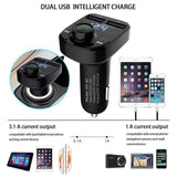 Bluetooth FM Transmitter for Car, Wireless Car Radio Adapter, Hands-Free Calling, MP3 Player Support TF/SD Card Car Chargers with 2 USB Ports Charger Support USB Drive