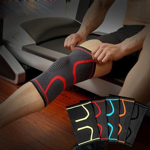 Fitness Running Cycling Knee Support Braces Elastic Nylon Sport Compression Knee Pad Sleeve for Basketball Volleyball [<lun>]