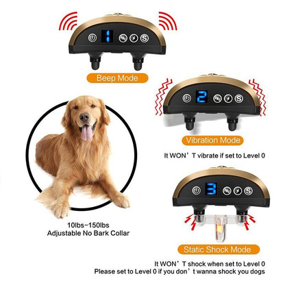 2021 Anti Bark Collar for Small Dog Large Dog - Safe Bark Controller, Rechargeable,waterproof with Intelligent Vibration, Beep and Static Shock Mode [<lun>]