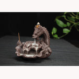 Retro Handmade Ceramic Censer Backflow Incense Burner Home Decor Incense Holder Buddhist Crafts