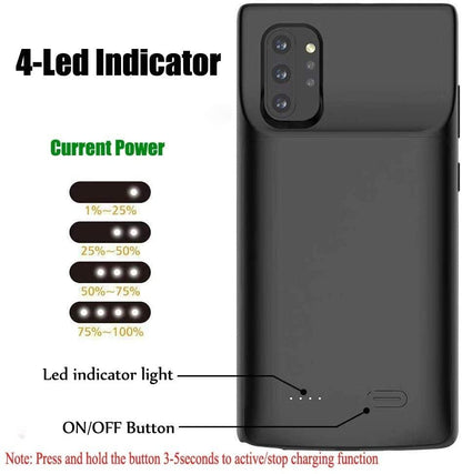 Charger Case for Samsung Galaxy Battery Case,Extended 5200mAh Rechargeable Power Bank Backup Battery Charger Pack Protective Case Cover for Galaxy Note10/10+/S20/S20+/S20 Ultra/S10/Note9/Note8/S9/S8/S7
