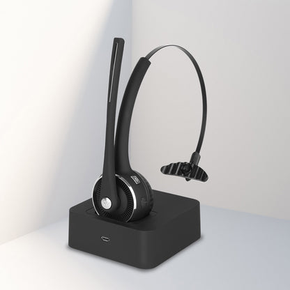 2021 Pro Trucker Bluetooth Headset/Office Wireless Headset, Bluetooth Earpiece Noise Cancelling Headphones with Microphone,Charging Dock,Mute Function for Car Call Center iPhone Android Cell Phones [<lun>]