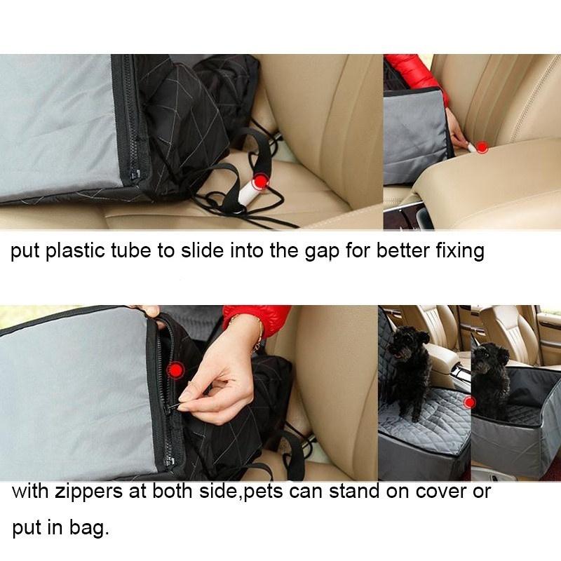 Portable Folding Dog Travel Booster Bag Cat Puppy Pet Car Seat Carrier Safety Belt Cover