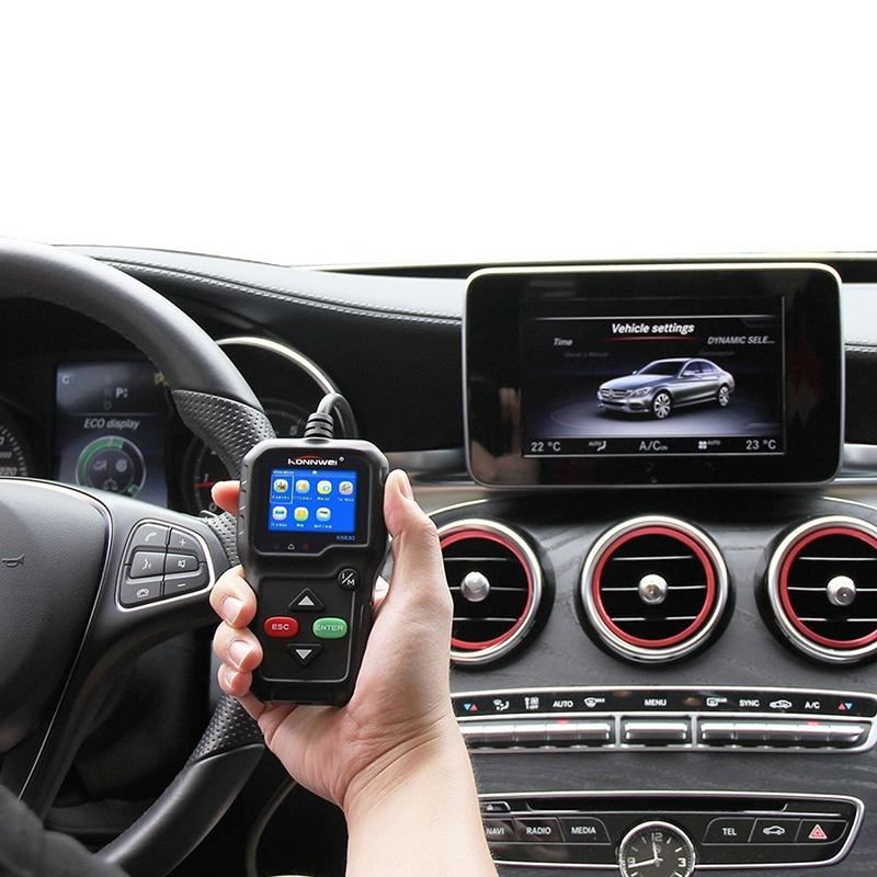 EOBD Functions Car Scan Tool Vehicle Engine Fault Scanners With Extra BAT Check, O2 Sensor, On-board Monitoring Test [<lun>]