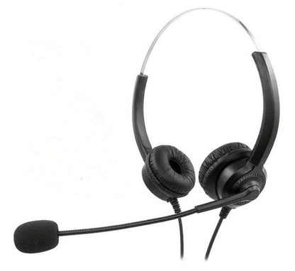 USB Headset with Microphone Double Sided for Business Skype Work from Home Call Center Office Video Conference Computer Laptop PC VOIP Softphone Telephone Noise Cancellating Headset Headphone