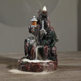 2020 Exquisite Ceramic Incense Burner Feng Shui Tibet Holder Buddhist Censer + 60 Backflow Cone