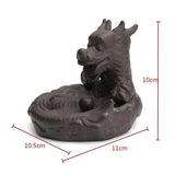 2020 Ceramic Dragon Statue Backflow Incense Burner Home Fragrance Air Fresheners for Home Office Living Room + 20Pcs Incense Cones