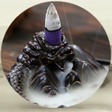 Retro Buddhist Porcelain Incense Holder Backflow Incense Burner Home Fragrance  Artwork