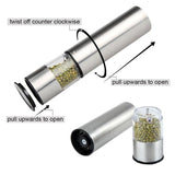 Manual Pepper Grinder,Salt Mill with Adjustable Coarseness,Brushed Stainless Steel Pepper Mill Shaker with Ceramic Blades for Professional Chef