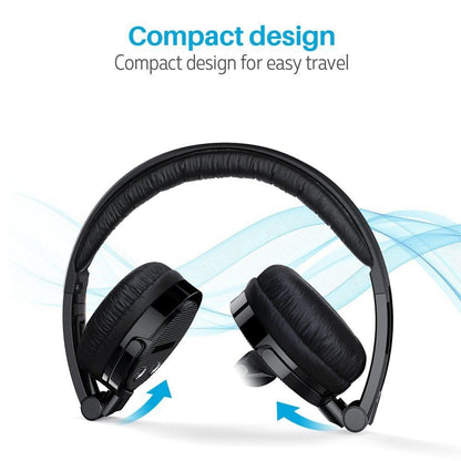Trucker Headset with Microphone, Over-The-Head Wireless Stereo Headphones (Music Streaming, Hands-Free In Car, Up To 12 Hours, Noise Cancelling) for Truck Drivers and Telephone Operator (Black)