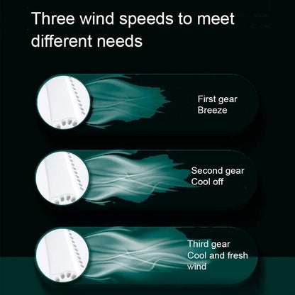 Summer Fashion Hanging Dual Cooling Neck Fan Mini USB Portable Rechargeable Quiet Ventilator For Traveling Outdoor Indoor