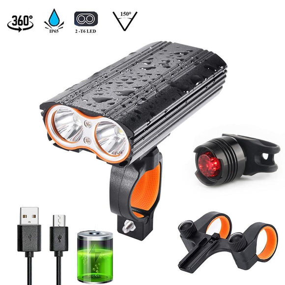 Bike Light, USB Rechargeable Bicycle Headlight,Waterproof 4 Modes LED Front Cycling Light, Super Bright Flashlight Torch for Road Mountain Cycling